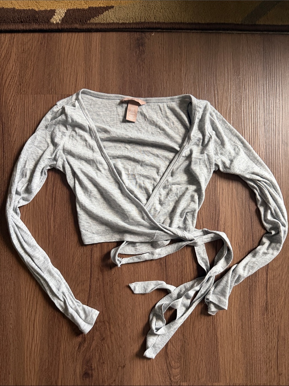 Grey wrap top